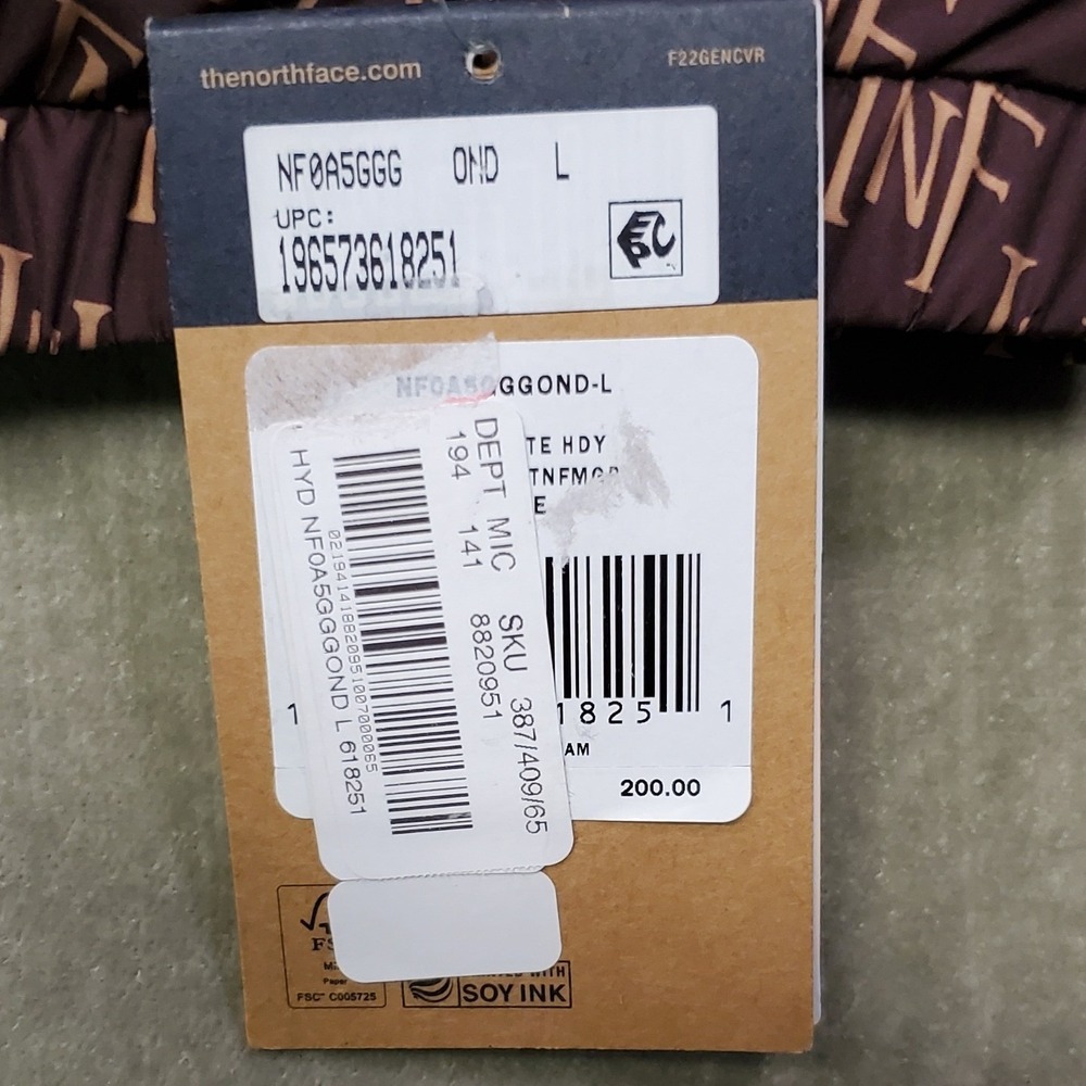 The North Face Womens Hydrenalite Hooded Puffer Jacket NF0A5GGG Brown Large NWT - Picture 5 of 16